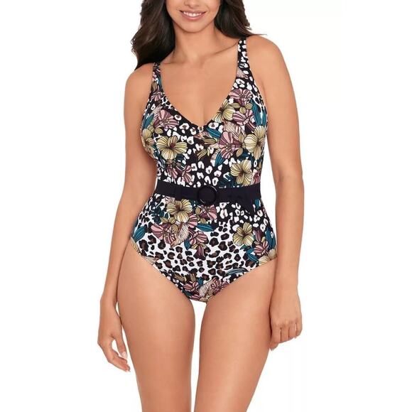 Skinny Dippers One Piece Swimsuit Lickity Split Medium Desert Rose Summer Beach - Picture 1 of 11